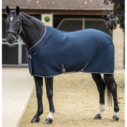 LeMieux Kudos 3D Mesh Travel Rug Cooler Wicking Rug Padded Tail Navy 5'6'-7'0'