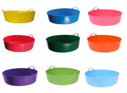 Faulks and Cox Red Gorilla Tubtrug 35L Shallow Horse Feed Bucket X Large Flexible