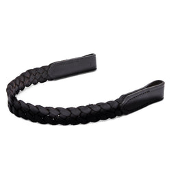 EcoRider Soft 3 Band Eco Leather Showing Plaited Browband Small Pony - XFull