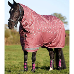 LeMieux Star Turnout Rug 0g + Hood Lightweight Light Ripstop 600d Spice 3'9-6'9'