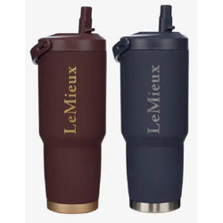 LeMieux Sports Flip Cup Insulated Drinks Mug Water Bottle XL 1.2L Bramble/Navy