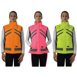 HyViz Padded Riding Gilet Reflective Safety EN1150 Vis Pink Yellow Orange XS-XL