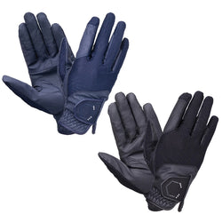 Coldstream Blakelaw Diamante Riding Gloves Close Contact Fit Navy/Black XS - XL