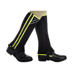 HyVIZ Reflective Neon Flourescent Hi-Vis Reflector Half Chaps XS-XL Black/Yellow