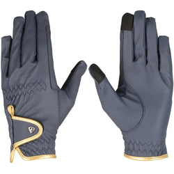 Hy Cottenham Elite Riding Gloves Adults Competition Grip Black Brown White Navy