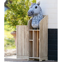 LeMieux Hobby Horse Wooden Stable and Tack Locker Storage Kids Toy Play Accessory