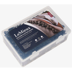 LeMieux Silicone Stretchy Long Lasting Plaiting Bands in Tub Black/Brown/White