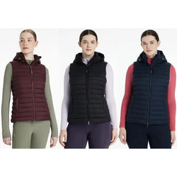LeMieux Rose Hooded Puffer Gilet Lightweight Insulated Yard Riding Vest UK6-18