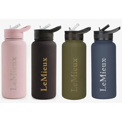 LeMieux Drinks Bottle Thermos Insulated Cold Water Sipper Cocoa Rose Willow Navy