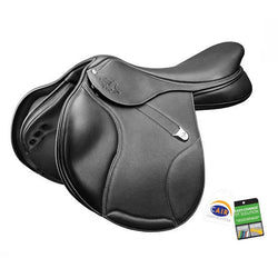 Bates Elevation + Luxe Close Contact Adjustable CC Jump Saddle CAIR Black/Brown