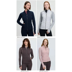 LeMieux Maddie Jacket Ladies Short Fitted Padded Hybrid Jumper Rose/Cocoa UK6-18