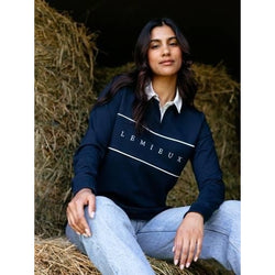 LeMieux Rochelle Rugby Shirt Ladies Traditional British Classic Top Navy UK 6-18