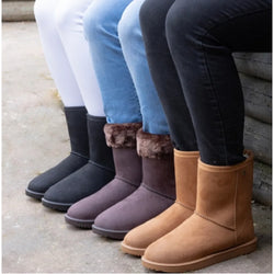 Hy Equestrian Adults Chisworth Waterproof Fleece Winter Boot Camel/Black 36-41
