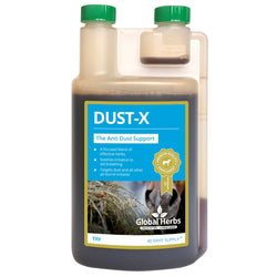 Global Herbs Dust-X Horse Respiratory Liquid Soothe Clears Chest Lung Airways