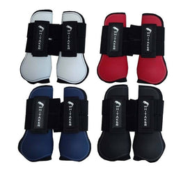 Whitaker Skipton Tendon and Fetlock Boot full set of 4 - Black/Pink/White