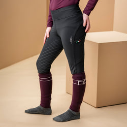 Horseware AA Kids Alba Brushed Riding Tights Warm Grip Childrens Winter Leggings