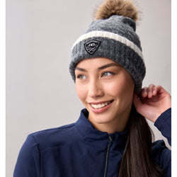 Horseware AA Monogram Pom Beanie Winter Woolie Hat With Removable Fluffy Bobble