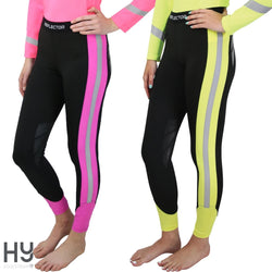 Hy Equestrian Reflector Riding Tights Adults Ladies Hi-Viz Reflective Pull Ups