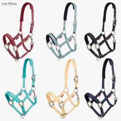 LeMieux Logo Headcollar Woven Nylon Adjustable Anatomic Mesh Padded Head Collar