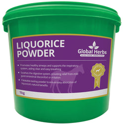 Global Herbs Liquorice Powder Herbal Anti-Inflammatory and Airway Horse Supplement