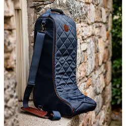 Horseware Signature Boot Bag With Water Resistant Outer and Faux Fur Lining Navy