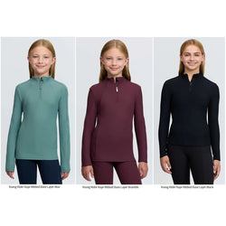 LeMieux Young Rider Raye Ribbed Base Layer Kids Teens Riding Shirt Top Age 7-14