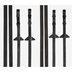 LeMieux Soft Rubber Reins Light Feel Flexible Pimple Non-Stretch Black/Brown