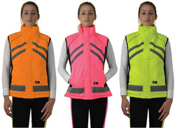 HyViz Padded Riding Gilet Reflective Safety EN1150 Pink Yellow Orange XS-XL