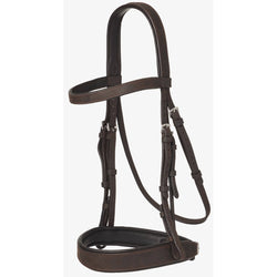 LeMieux Flat Hunter Bridle with Laced Reins Oiled Anatomic Padded Comfort Brown