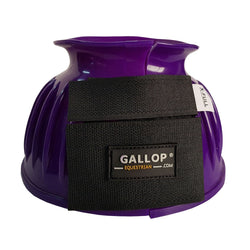 Gallop Double Taped Hardwearing Robust PVC Ribbed Over Reach Bell Boots Purple