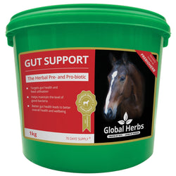 Global Herbs Gut Support Pre Pro Biotic Gastric Horse Stomach Health Supplement