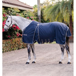 Horseware Rambo Optimo Stable Sheet Microfibre Travel Rug with Bib Navy 5'6-7'3'