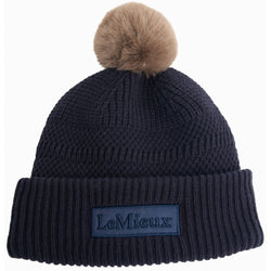 LeMieux Sealskinz Waterproof Beanie Aquasealz Knitted Microfleece Roll Cuff Pom