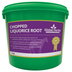 Global Herbs Chopped Liquorice Root Herbal Airway Infammation Horse Supplement