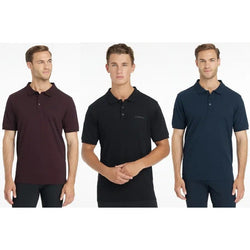 LeMieux Mens Classique Polo Shirt Classic Cotton Pique Damson/Black/Navy XS-XXL