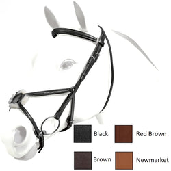 Selleria Equipe Emporio Padded Stitched Leather Grackle Bridle BRE05 Black/Brown