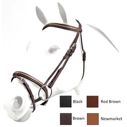 Selleria Equipe Emporio Padded Leather Clincher Flash Bridle BRE07 Black/Brown