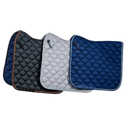 Horseware Newmarket Dressage Saddlepad Whitney Gold Navy Grey Black/Navy/Grey