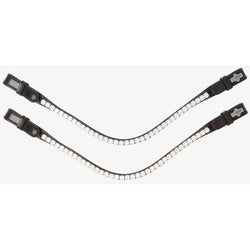 LeMieux Ice Crystal Browband White Diamante Bling Leather Dressage Black/Brown