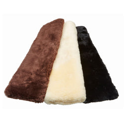 LeMieux Simuwool Dressage Slip On Girth Sleeve Fluffy Soft Black/Natural/Brown