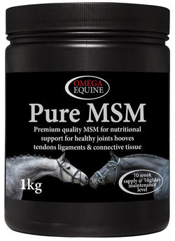 Omega Equine Pure MSM Joint Hoof Tendon Ligaments and Connective Tissue Supplement
