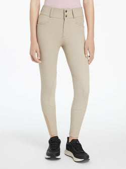 LeMieux Young Rider Hunter Breeches Mid-rise Seam Free Stretch Beige Age 7-14