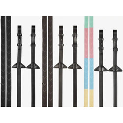LeMieux Versa Grip Rubber Reins Small Raised Bobbles Non Slip Black/Brown/Pastel