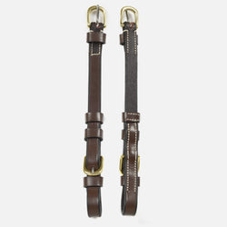 Whitaker Pick and Mix Buckle Cheekpieces Contrast Stitch Leather Pair Black/Havana