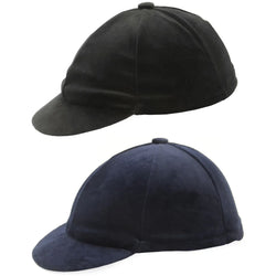 Hy Equestrian Velvet Hat Cover Traditional Jockey Skull Cap Hat Silk Navy/Black