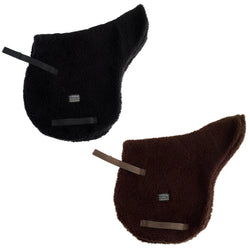 Supreme Products GP Numnah Soft Fleece Shaped Pad Black/Brown Pony/Cob/Full