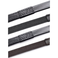 Hy Equestrian Half Rubber Show Reins Smart 1/2 Leather 1/2 Rubber Black/Brown