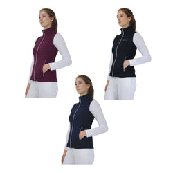Hy Equestrian Synergy Flex Gilet Ladies Ultra Light Body Warmer Navy/Fig/Black