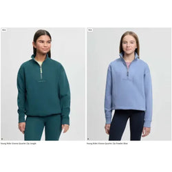 LeMieux Young Rider Vianne Quarter Zip Kids Teens Slouchy Fit Jersey Jumper 7-14