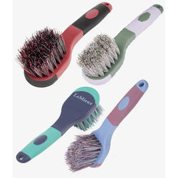 LeMieux Bucket Brush Ergonomic Handle Durable Bristles Red/DuskBlue/Mallow/Lilac